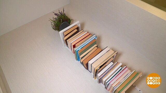 «Парящий» стеллаж для книг. Доброе утро. Фрагмент