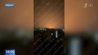 Появились кадры взрывов в Киеве после ночных ударов армии России