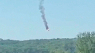 Сбитый «Геранью» украинский Су-27 в Черкасской области попал на видео