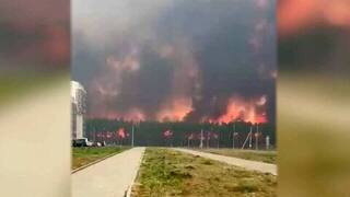 Природный пожар угрожает населенному пункту Циолковский в Амурской области