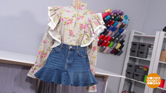 Старые джинсы превращаются в новую юбку. Доброе утро. Фрагмент 