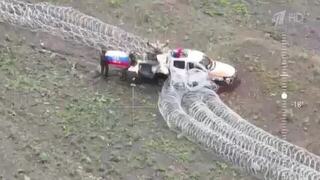 Российский триколор водружен на границе ДНР с Днепропетровской областью