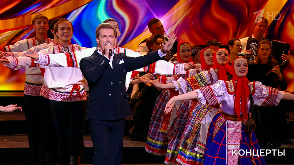 Глеб Матвейчук / Хореографический ансамбль «Русский сувенир» / Хореографический ансамбль «Данс-вояж» — «Выйду на улицу». «Течет река Волга». Фрагмент выпуска от 12.06.2025