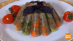 Готовим постный холодец из чечевицы и овощей. Доброе утро. Фрагмент 