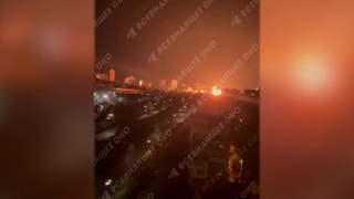 Момент мощного взрыва в Киеве после удара ВС РФ сняли на видео