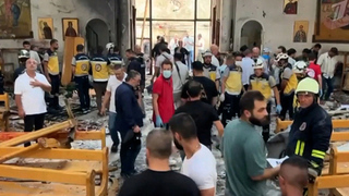 Опубликованы кадры последствий нападения на христианскую церковь в Дамаске