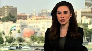 Момент удара Израиля по зданию Генштаба ВС Сирии попал в прямой эфир на ТВ