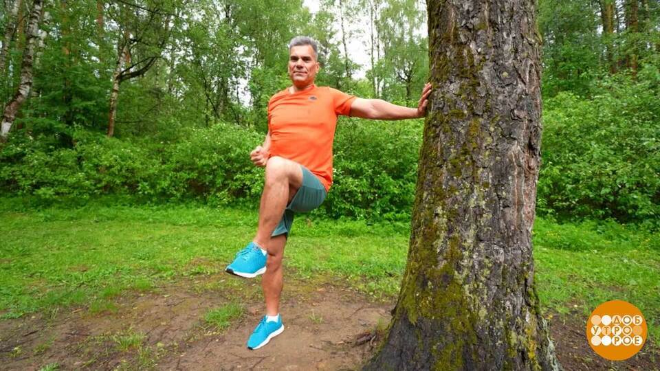 Зарядка у дерева: укрепляем все мышцы. Доброе утро. Фрагмент выпуска от 04.08.2025