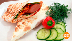 Готовим шаурму с сосиской на мангале. Доброе утро. Фрагмент 