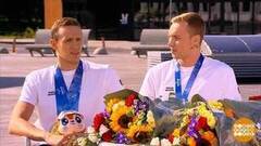 Победители в мужской комбинированной эстафете 4х100 на Чемпионате мира в Сингапуре. Доброе утро. Фрагмент