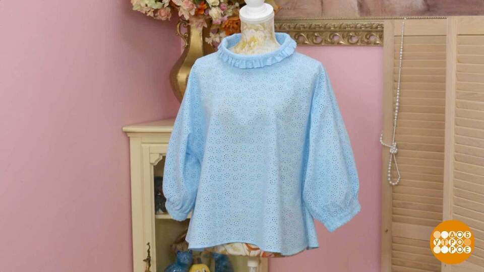 Летняя блуза от Ольги Никишичевой. Доброе утро. Суббота. Фрагмент выпуска от 09.08.2025