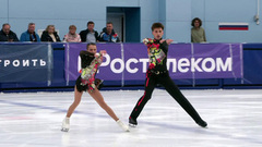 София Диана Касинс — Александр Брегей. Короткая программа. Контрольные прокаты сборной России по фигурному катанию среди юниоров 2025