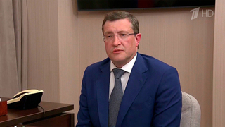 В Сарове Владимир Путин встретился с губернатором Нижегородской области Глебом Никитиным