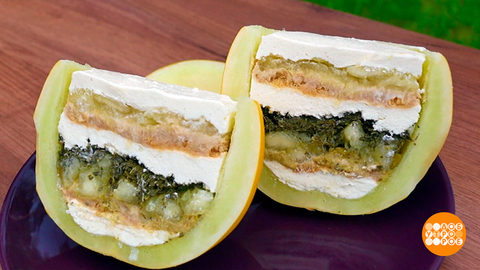 Готовим чизкейк в дыне. Доброе утро. Фрагмент