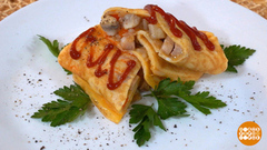 Готовим фаршированный омлет. Доброе утро. Фрагмент 