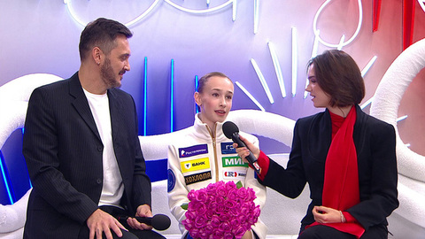 «Было тревожно, выходила перед родной публикой». Дина Хуснутдинова после короткого проката. Казань. Гран-при России по фигурному катанию 2025/26