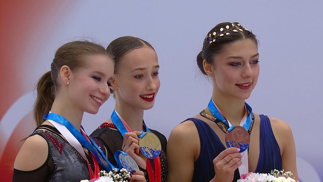 Церемония награждения. Женщины. Казань. Гран-при России по фигурному катанию 2025/26