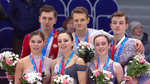 Церемония награждения. Пары. Казань. Гран-при России по фигурному катанию 2025/26