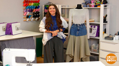 Стильная юбка из старых джинсов. Доброе утро. Фрагмент 