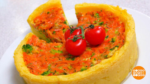 Готовим картофельную запеканку с овощами. Доброе утро. Фрагмент 