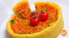 Готовим картофельную запеканку с овощами. Доброе утро. Фрагмент 