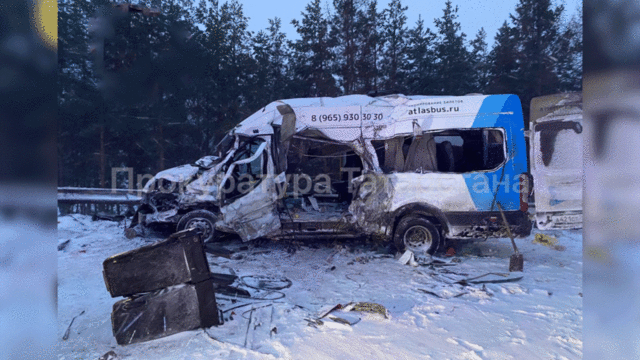 Два пассажира микроавтобуса погибли в Татарстане в результате массового ДТП