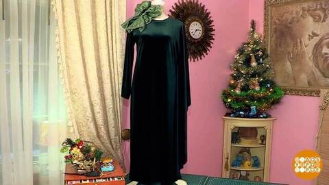 Новогоднее бархатное платье от Ольги Никишичевой. Доброе утро. Суббота. Фрагмент 