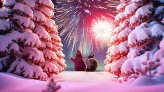 Новогодние белки и гномы. «Фейерверк». Новый год с Первым