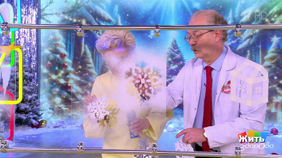 Снежный спрей: украсить окна как в сказке. Жить здорово! Фрагмент выпуска от 25.12.2025