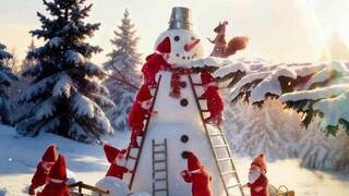 Новогодние белки и гномы. «Снеговик». Новый год с Первым