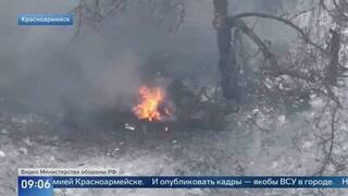 Появились кадры ликвидации боевиков ВСУ с флагом Украины в Красноармейске