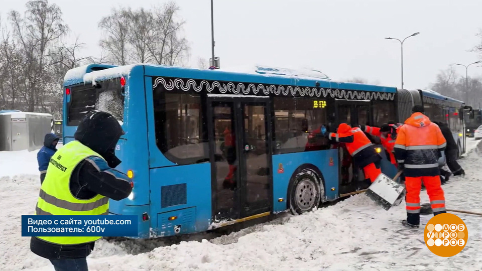 Снег идет. А мы опаздываем… Доброе утро. Фрагмент выпуска от 15.01.2026