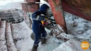 Мороз работе не помеха. Доброе утро. Фрагмент 