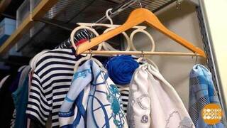 Как хранить шарфы и платки компактно. Доброе утро. Фрагмент 