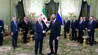 Владимир Путин принимает в Кремле президента Сирийской Арабской Республики Ахмеда аш-Шараа