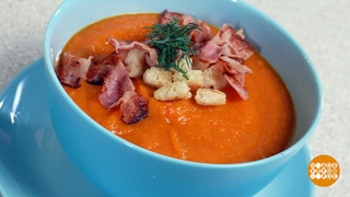 Готовим пряный тыквенный суп-пюре. Доброе утро. Фрагмент