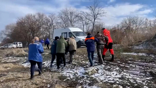 Появились кадры спасения 17 рыбаков со льда в Республике Адыгея