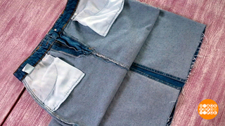 Как красиво подшить джинсовую юбку. Доброе утро. Фрагмент