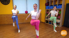 Фитнес-аэробика: заряжаемся хорошим настроением! Доброе утро. Фрагмент 