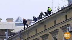 Как снег на голову! С крыши. Доброе утро. Фрагмент 