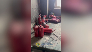 Опубликованы кадры с места пожара в хостеле на севере Москвы
