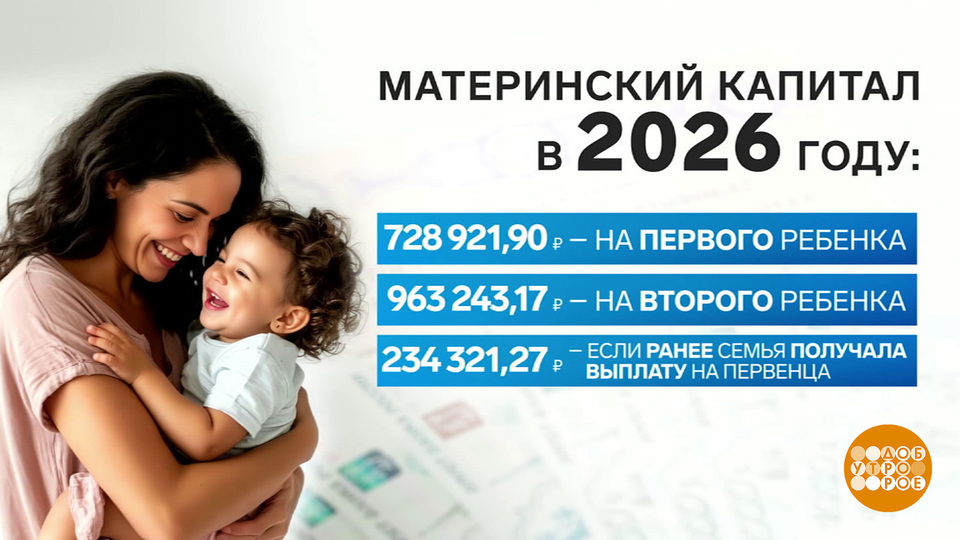 Пополнение в семье: чего ждать от государства? Доброе утро. Фрагмент выпуска от 17.02.2026