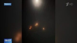 Появились кадры ответных ударов Ирана по Израилю