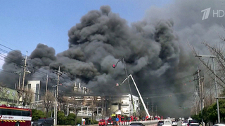 В Южной Корее около полусотни человек пострадали при пожаре на заводе автозапчастей