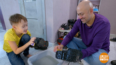 Папа вам не мама, с ним приведем в порядок обувь! Доброе утро. Суббота. Фрагмент 