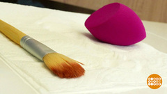 Как вымыть спонж и кисточку для макияжа. Доброе утро. Фрагмент 