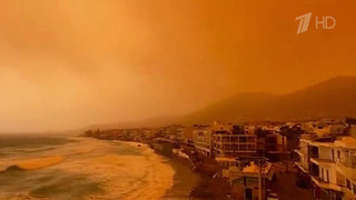 Пик мощной песчаной бури ожидается на острове Крит