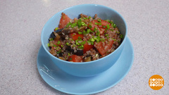 Готовим салат с гречкой и овощами. Доброе утро. Фрагмент 