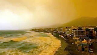 Песчаная буря накрыла побережье Турции