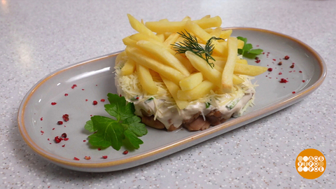 Готовим картофельные гнезда с курочкой. Доброе утро. Фрагмент 